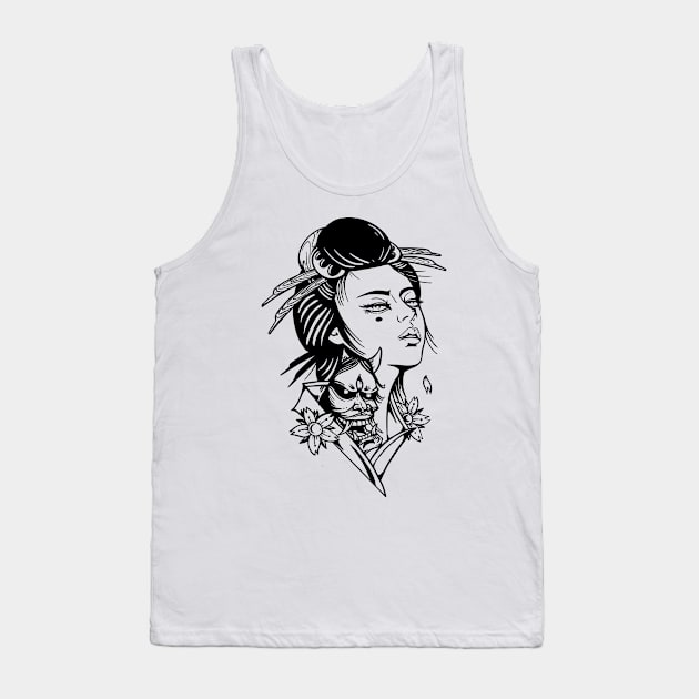 Geisha by Digent.ink Tank Top by uongduythien@gmail.com